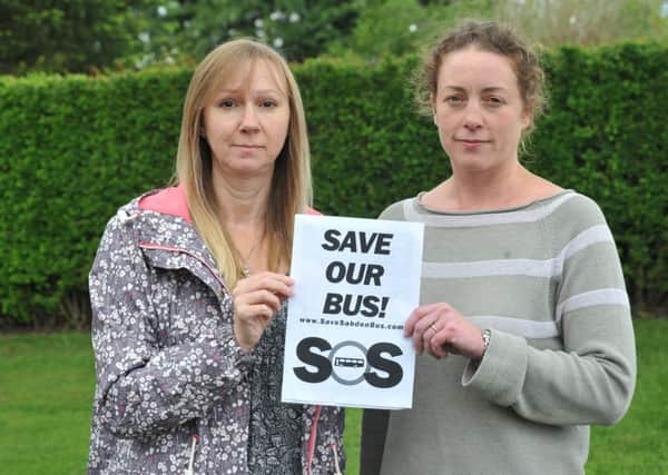 Photo Neil Cross
Sabden sheltered accommodation residents are devastated that their only bus service to the village has been axed
Heather Spry and Sarah Cookson of Save Sabden Bus