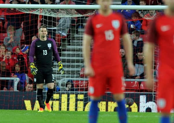 Tom Heaton man looks on during an England attack