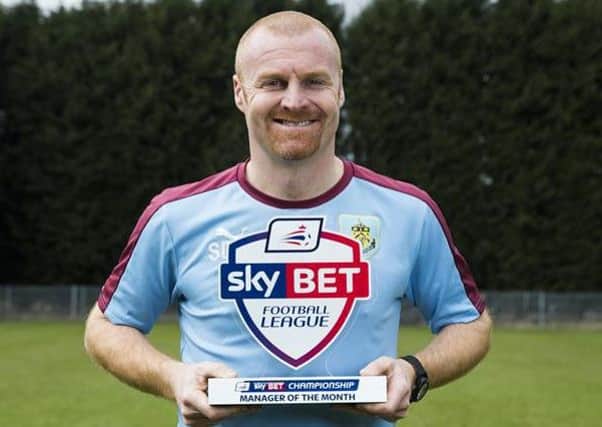 Sean Dyche with his award