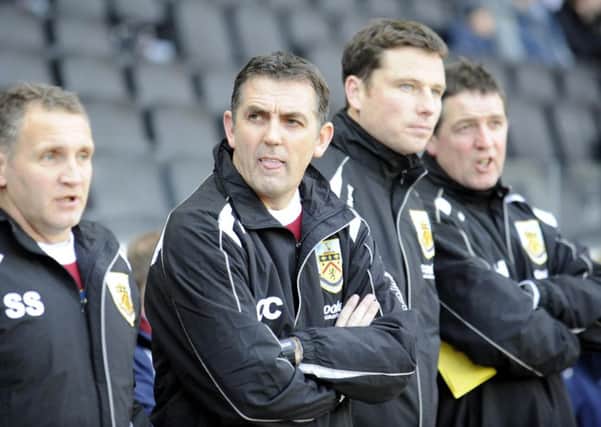 Owen Coyle during his final game at Burnley against MK Dons