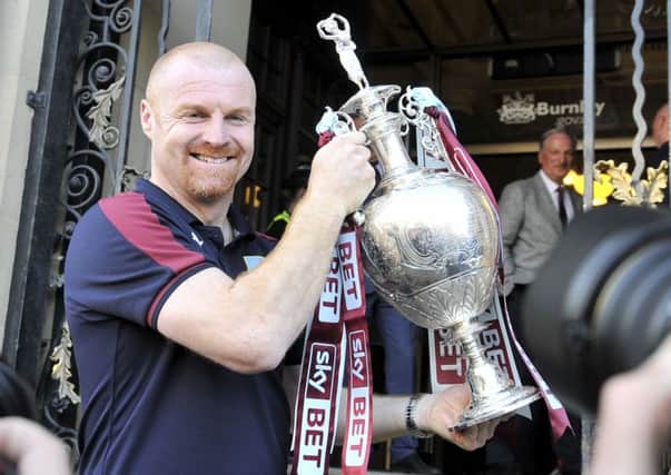 Sean Dyche with the Championship Trophy