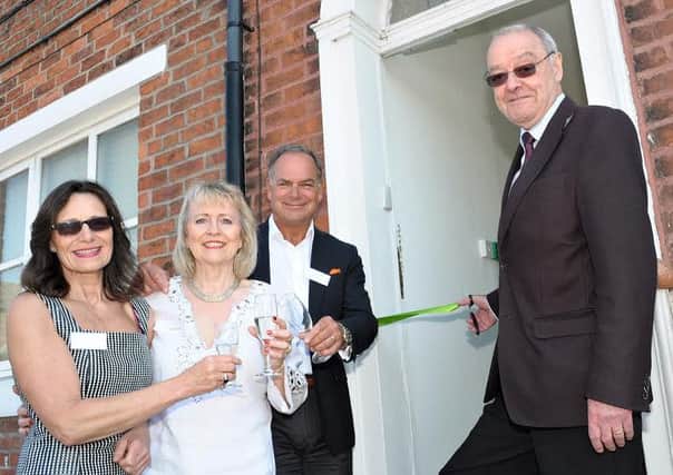 Pictured at the grand opening of Preston Samartians' new headquarters are ((eft to right)  Karen Fairhurst, PA to Anthony Attard, Joanne (volunteer), Anthony Attard CEO and founder of Panaz ,Burnley and David (volunteer)