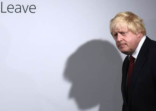Boris Johnson holds a press conference at Brexit HQ in Westminster, London, after David Cameron has announced he will quit as Prime Minister by October following a humiliating defeat in the referendum which ended with a vote for Britain to leave the European Union. PRESS ASSOCIATION Photo. Picture date: Friday June 24, 2016. See PA story POLITICS EU. Photo credit should read: Mary Turner/PA Wire