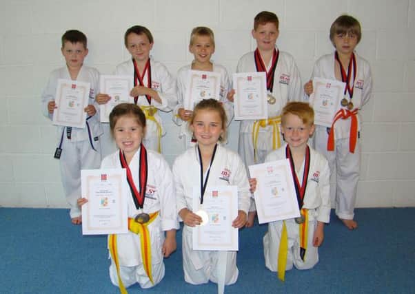 Youngsters from Springs BEST Karate Club show off their medals