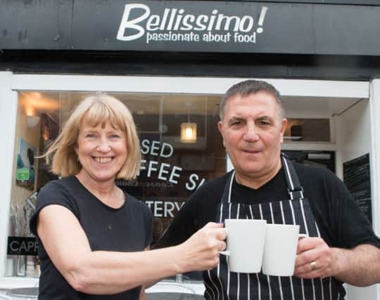 Lynn and John Scibetta from the Bellissimo Cafe which has been named as the best Itailian cafe in Britain.