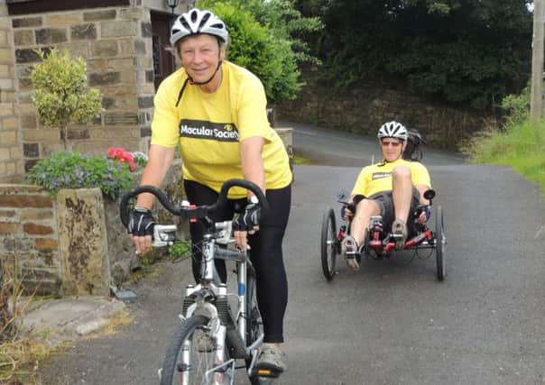 Malcolm Redford and his wife Caroline are cycling from Colne to the London Eye raising money for the Macular Society (s)
