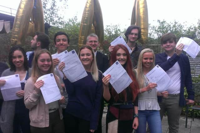 Burnley College A Level students celebrate