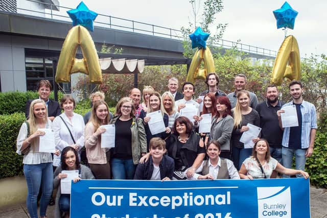 Burnley College students celebrate their success