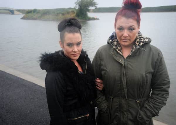 Victoria Spencer (left) and Bianca Schofield, who were involved in a dramatic rescue at Fleetwood Boating Lake when a boy fell into the water and could not climb back out.  PIC BY ROB LOCK19-8-2016