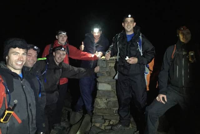 3 Peaks Challenge hikers: Micky Doyle (Driver), Ben Langston, Richard Jackson, Sam Hamer, Shaun Bell, Kevin Fort, Andrew Hudson, Chris Jowett and Sam Chadwick. ('s')