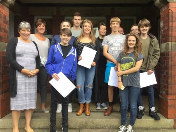 Students celebrate their outstanding GCSE results at Oakhill School, Whalley