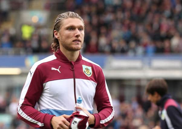 Burnley's new signing Jeff Hendrick makes his way to the bench ahead of kick-off

Photographer Rich Linley/CameraSport

The Premier League - Burnley v Hull City - Saturday 10th September 2016 - Turf Moor

World Copyright Â© 2016 CameraSport. All rights reserved. 43 Linden Ave. Countesthorpe. Leicester. England. LE8 5PG - Tel: +44 (0) 116 277 4147 - admin@camerasport.com - www.camerasport.com
