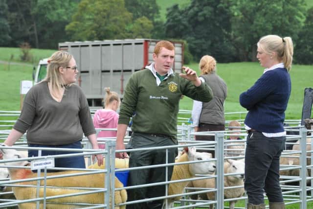 Slaidburn Young Farmer Seth Blakey (centre) at this year's Hodder Valley Show. Photo by David McNamee. (s)