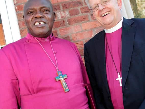 The Archbishop of Burnley, Julian Henderson (right) and the Archbishop of York, Dr John Sentamu (left) both attended Crossroads Mission events.