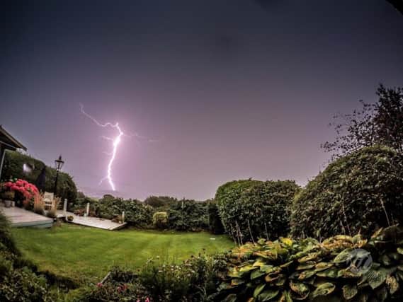 Simon Hardman captured this stunning photo of a lightning bolt over Burnley
