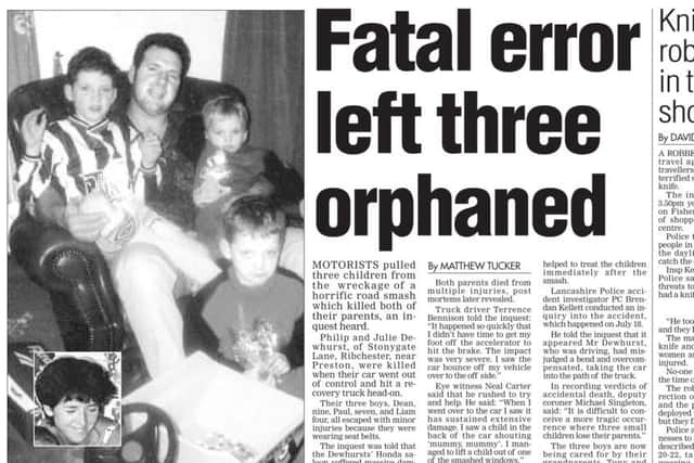 How we reported on Deans parents death in 1997