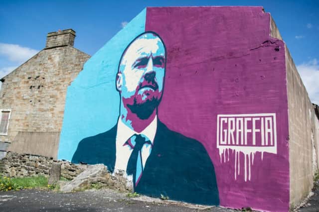 Sean Dyche mural in Burnley. Photo: Kelvin Stuttard