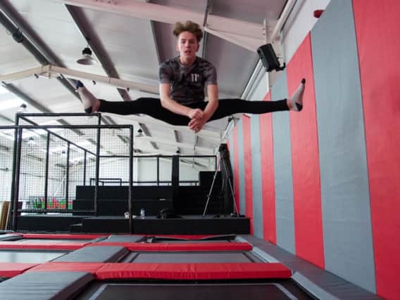JUMP AROUND: James Waterworth shows how its done
