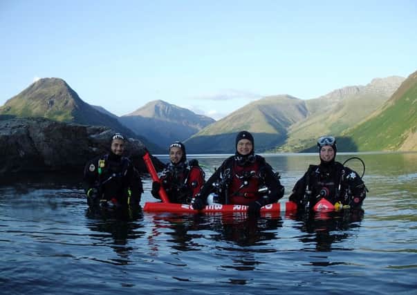 The Burnley and District Sub Aqua Club's photo of team members at Wastwater won first prize in in the BSAC Great British Diving Photo Competition 2016 (above water category) (s)