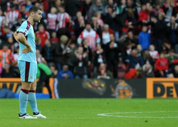 A dejected Burnley's Sam Vokes after Southampton's third goal 

Photographer Ian Cook/CameraSport

The Premier League - Southampton v Burnley - Sunday 16th October 2016 - St Mary's Stadium - Southampton

World Copyright Â© 2016 CameraSport. All rights reserved. 43 Linden Ave. Countesthorpe. Leicester. England. LE8 5PG - Tel: +44 (0) 116 277 4147 - admin@camerasport.com - www.camerasport.com