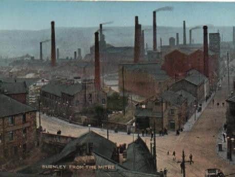 The Marshall Library, in this famous old view of Trafalgar Street, is located on the left of the street, as you look at the photograph. There is a large chimney between the Library and Victoria Mill, the present home of Burnleys UTC