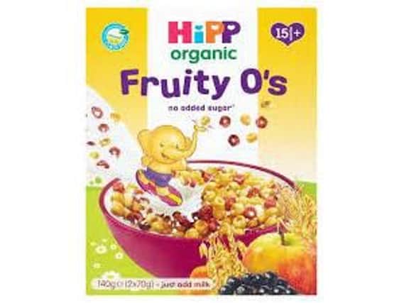 The affected products are 140g packets of Fruity Os