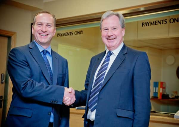 Ribble Valley Borough Councils head of revenues and benefits Mark Edmondson (left) is pictured with leader Stuart Hirst. (s)