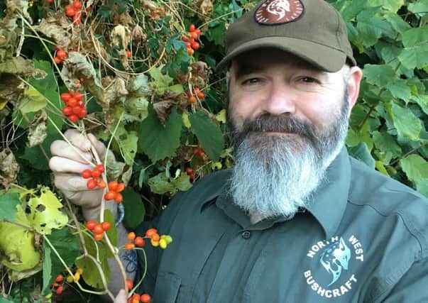 Adrian Rose with Black Bryony, one of the toxic berries he is warning food foragers in the Ribble Valley to be wary of. (s)