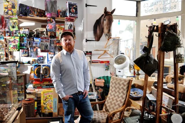 Clitheroe man, Matt Taylor, who owns antiques and collectibles shop Time Train in Clitheroe and the new Clitheroe restaurant Hoof and Rooster is featuring in a new TV show presented by Jesse McClure called British Treasure, American Gold - TX. Picture by Paul Heyes, Tuesday October 18, 2016.