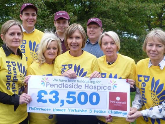 The team were raising funds for Pendleside Hospice.