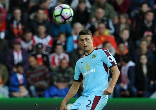 Burnley's Matthew Lowton in action during todays match    Photographer Ian Cook/CameraSport  The Premier League - Southampton v Burnley - Sunday 16th October 2016 - St Mary's Stadium - Southampton  World Copyright Â© 2016 CameraSport. All rights reserved. 43 Linden Ave. Countesthorpe. Leicester. England. LE8 5PG - Tel: +44 (0) 116 277 4147 - admin@camerasport.com - www.camerasport.com