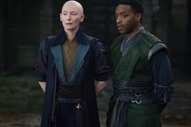 The Ancient One (Tilda Swinton) and Mordo (Chiwetel Ejiofor)