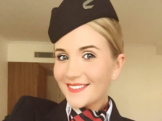 Jessica Balderstone in her British Airways uniform. (s)