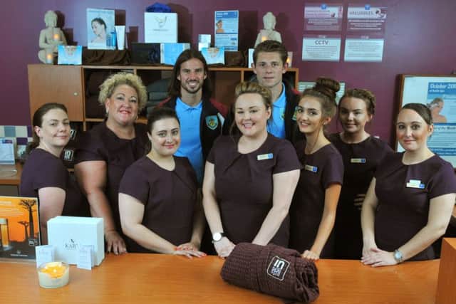 George Boyd and James Tarkowski at the opening of Inside Spa at Pendle Wavelengths