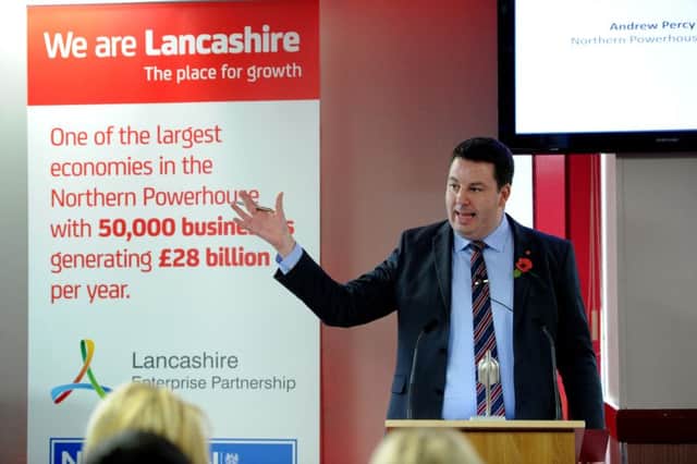 Minister for the Northern Power House, Andrew Percy MP, visits Burnley FC and Innovation Drive in Burnley to talk about Lancashire's importance in the Northern Power House. Picture by Paul Heyes, Monday November 09, 2016.
