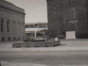 Burnley Central Library (left) and Aenon Chapel which could have been incorporated into the Library when the building was remodelled in 1992-3.