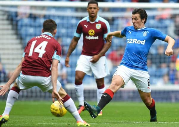 Joey Barton in pre-season action against the Clarets
