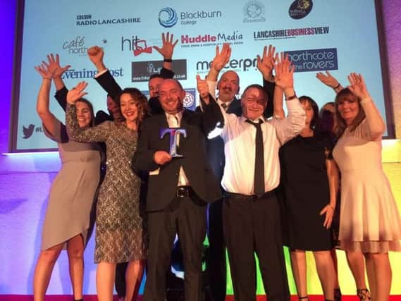 The Burnley Mechanics team celebrate winning the Best Cultural Venue at the Lancashire Tourism Awards (s)