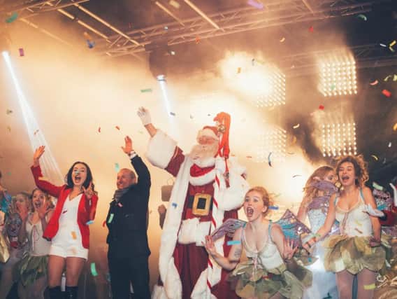Father Christmas made an appearance on stage