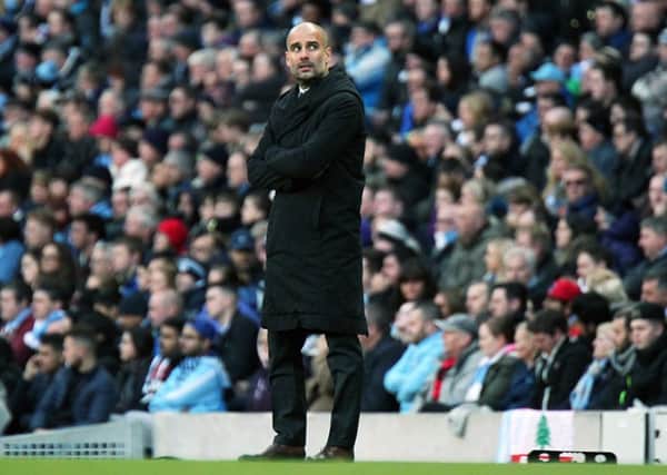 Manchester City manager Josep Guardiola looks concerned on the touchline

Photographer Rich Linley/CameraSport

The Premier League - Manchester City v Middlesbrough - Saturday 5th November 2016 - Etihad Stadium - Manchester

World Copyright Â© 2016 CameraSport. All rights reserved. 43 Linden Ave. Countesthorpe. Leicester. England. LE8 5PG - Tel: +44 (0) 116 277 4147 - admin@camerasport.com - www.camerasport.com