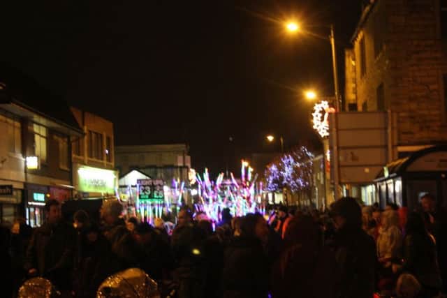 Crowds wait for the fireworks to start at last year's switch on in Colne (s)