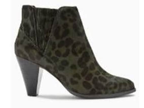 Leopard Cone Heel Chelsea Boots