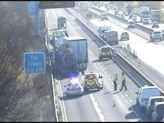 Two lanes are currently closed on the M6