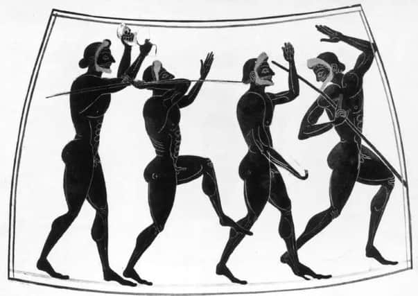 A picture of athletes preparing to take part in the ancient Greek Olympic Games: not a stitch of clothing in sight (Photo by Hulton Archive/Getty Images)