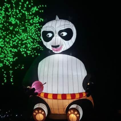 Kung Fu Panda at the Dreamworks Lights display