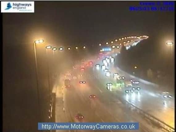 An accident on the M6 is causing heavy traffic this morning.