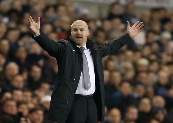 Sean Dyche appeals for a decision at White Hart Lane