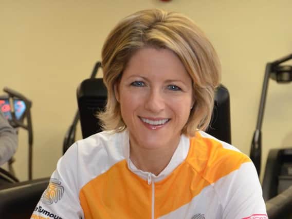 Jacqui Oatley and Xercise4Less have thrown their support by the 'On Yer Bike' initiative for Brain Tumour Research,