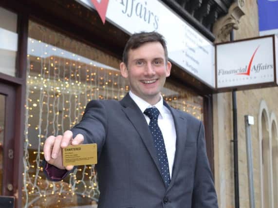 Financial planner Alan Walsh who has become among the 20% in the UK to gain chartered status in his profession.