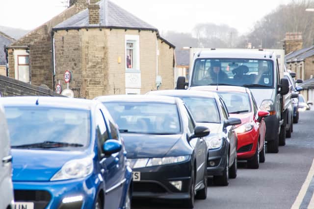 Traffic backs up into Barrowford during peak hours